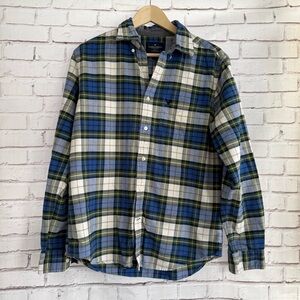 American Eagle Outfitters Blue and Green Checkered Shirt
